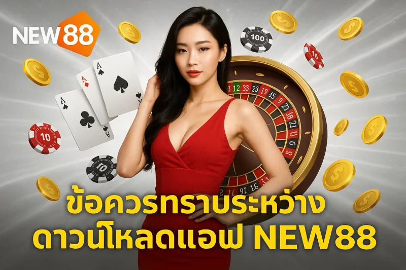 ข้อควรทราบระหว่างดาวน์โหลดแอป NEW88