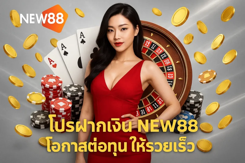 โปรฝากเงิน NEW88 – โอกาสต่อทุนให้รวยเร็ว