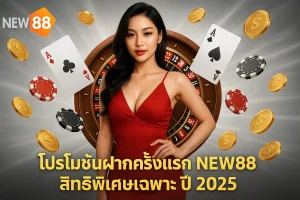 โปรโมชันฝากครั้งแรก NEW88 – สิทธิพิเศษเฉพาะปี 2025